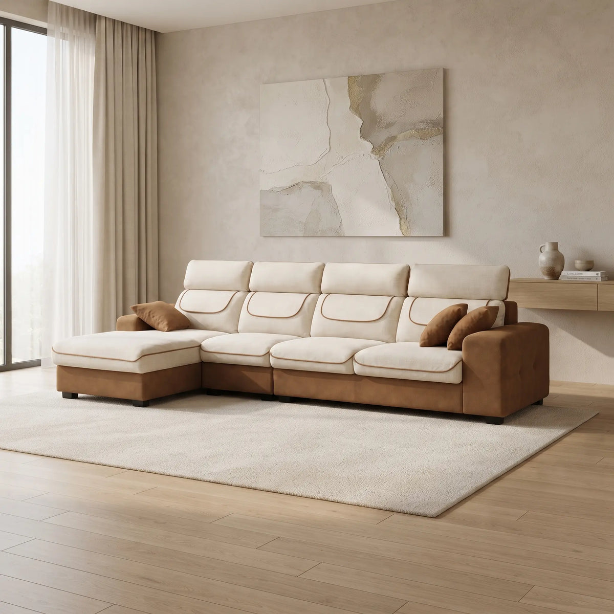 Crescent Luxe Adjustable L Shape Sofa
