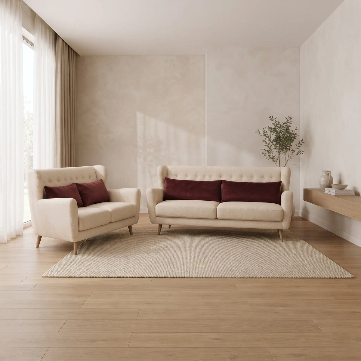 Diana Royal Plush 1+2+3 Seater Sofa Set