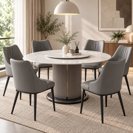 Eudora 5'FT Marble Dining Set