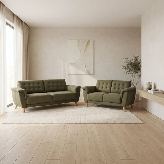 Gabriel Artisan Tufted 1+2+3 Seater Sofa Set