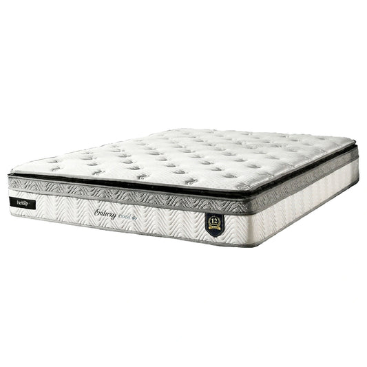 Mattress with brand logo on a white background