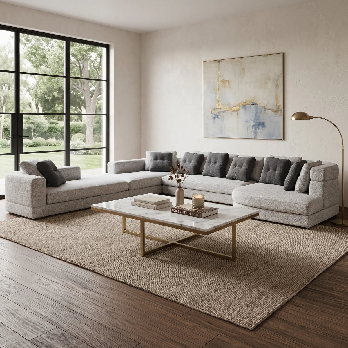 Havsa Corner & U-Shape Modular Sofa Set