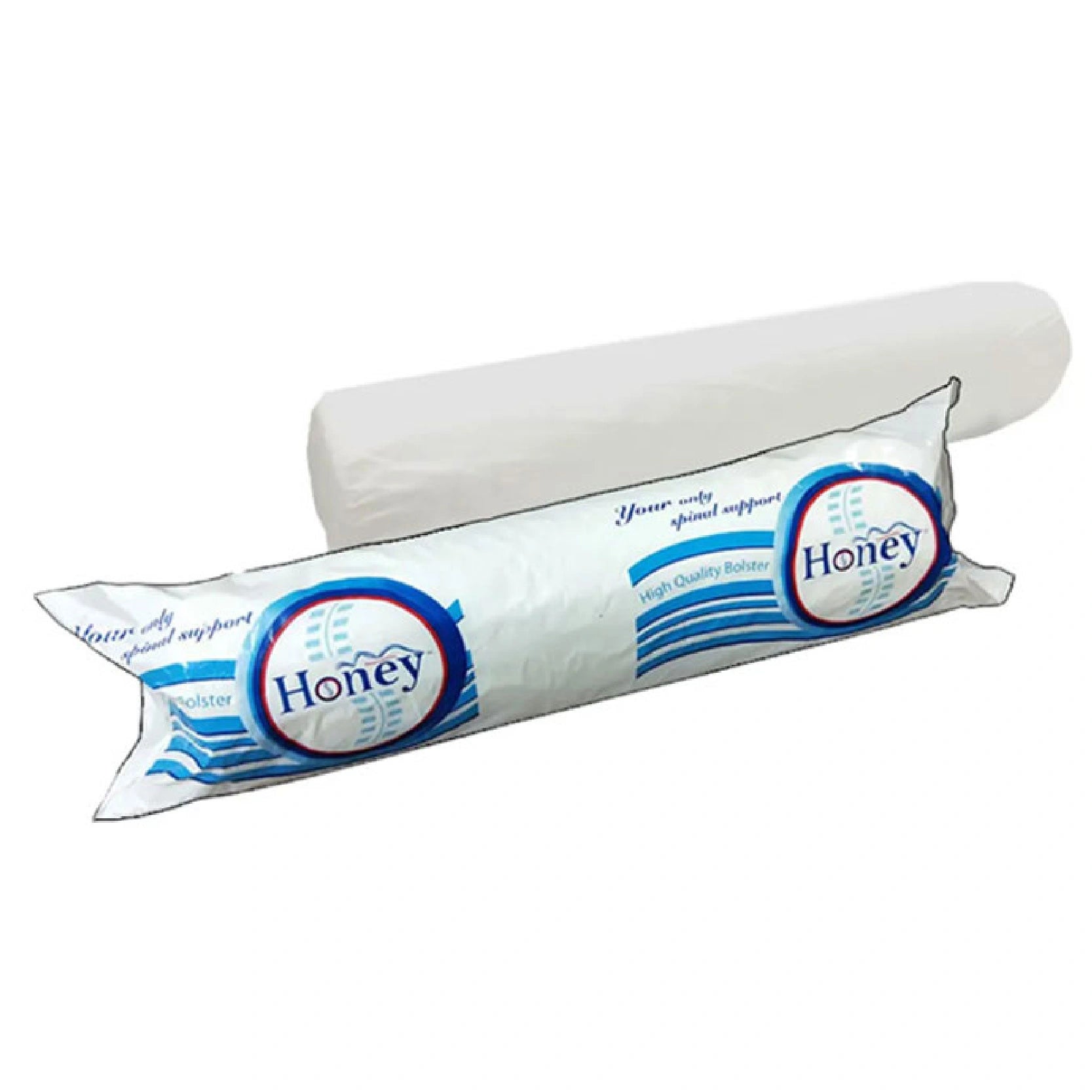 Honey brand body pillow on a white background