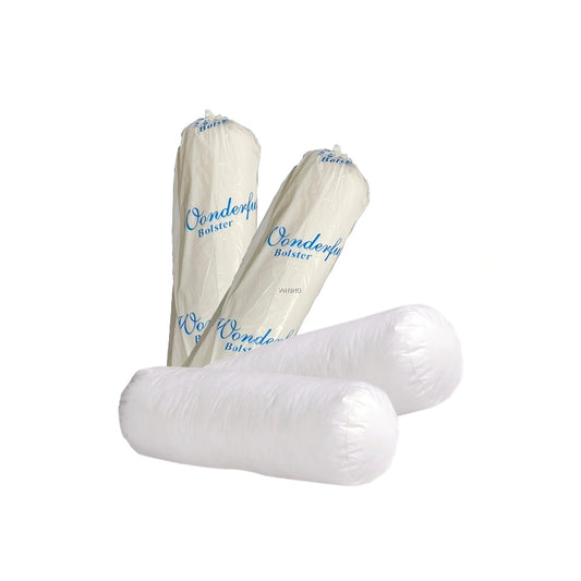 Two white Wonderfoam roller bags with blue text on a white background