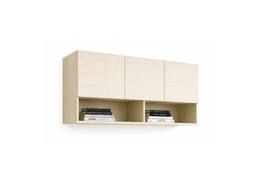 Hover Wall-Mounted Floating Study Table & Bookshelf Set