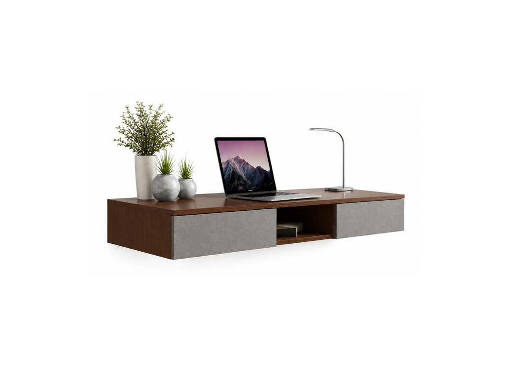 Hover Wall-Mounted Floating Study Table & Bookshelf Set