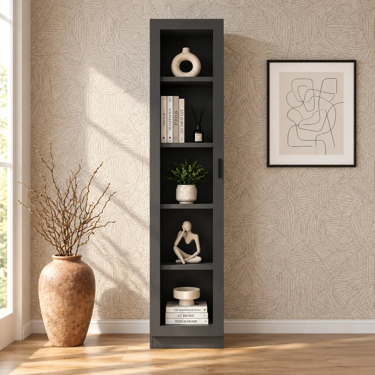 Hugo 1 Door Book Cabinet