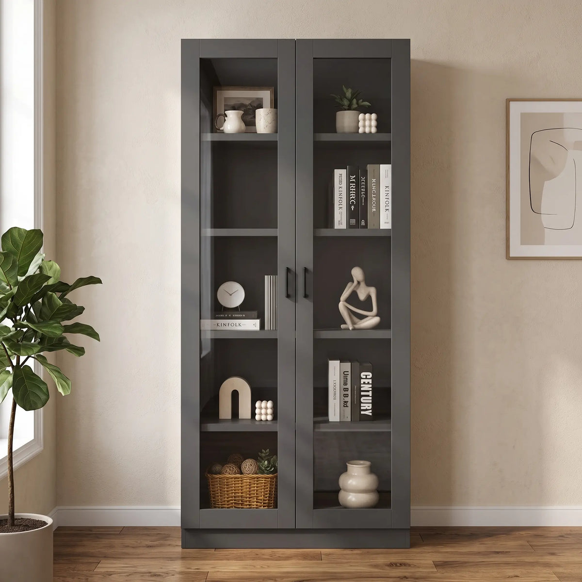 Hugo 2 Door Book Cabinet
