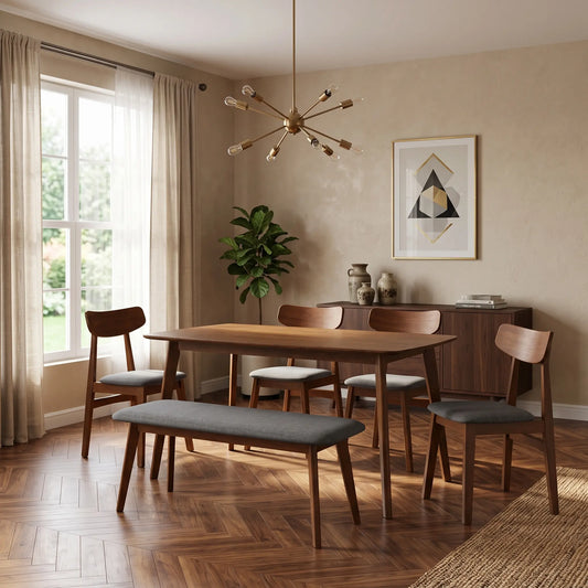 IIira Solid Wooden Dining Set