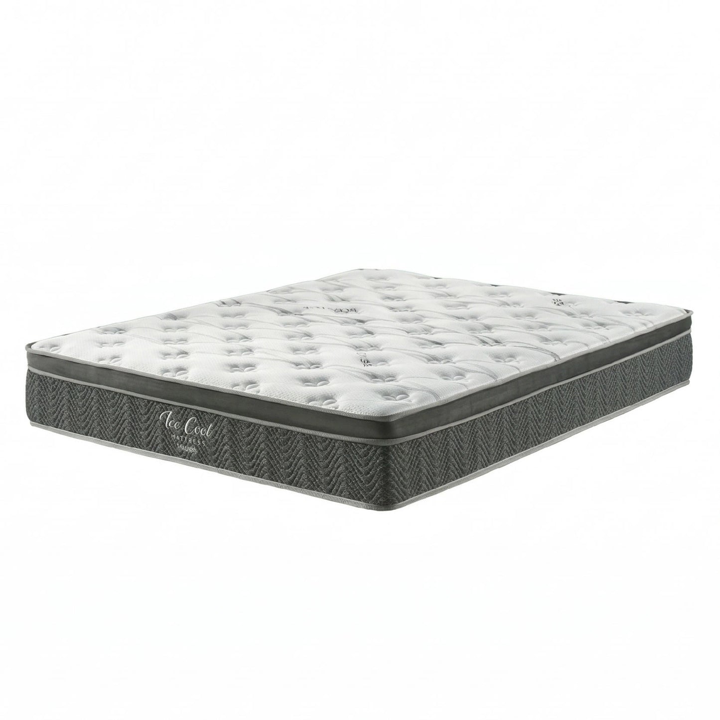 Mattress with brand name on a white background