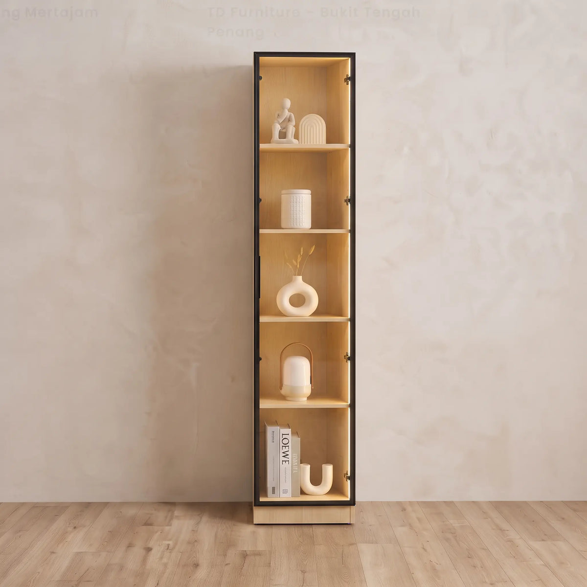 Isla 1 Door Display Cabinet