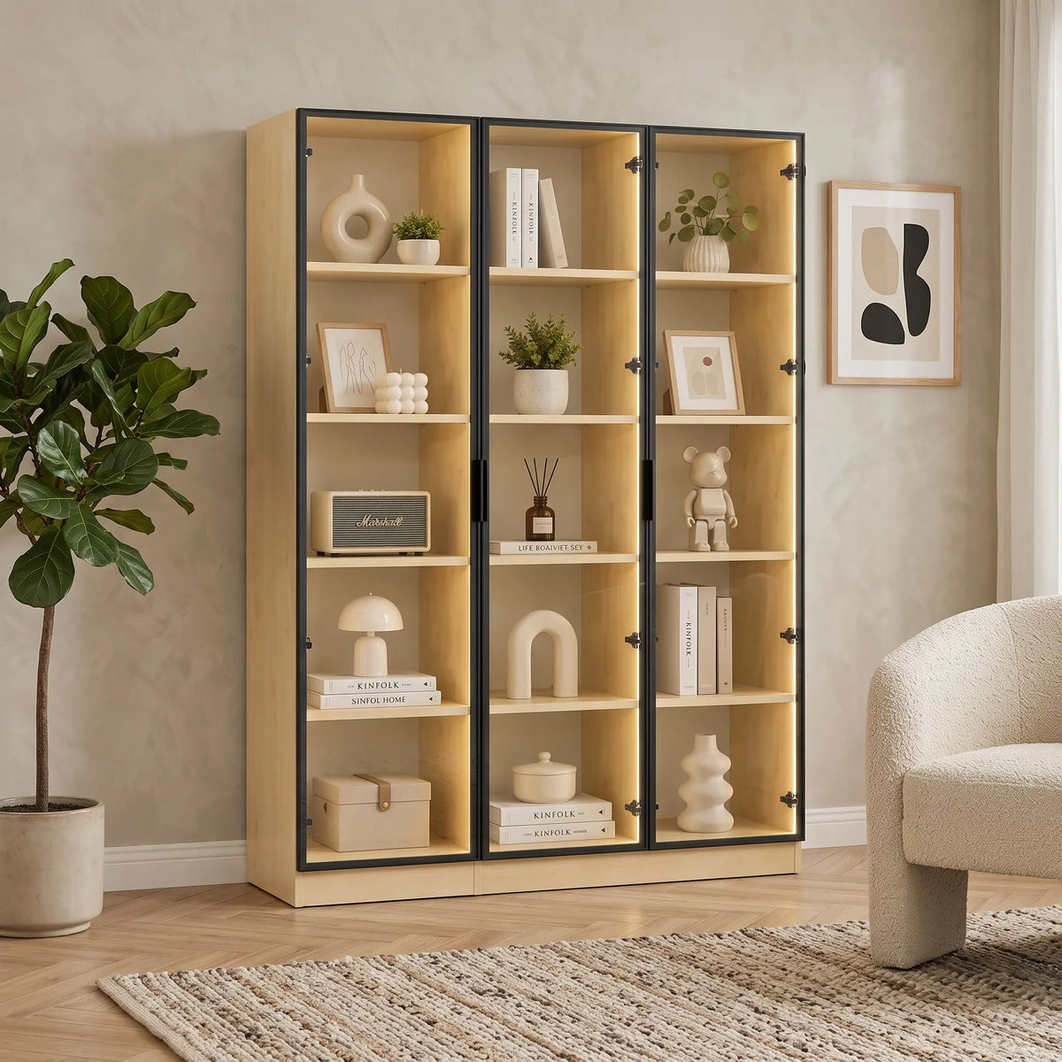 Isla 3 Door Display Cabinet