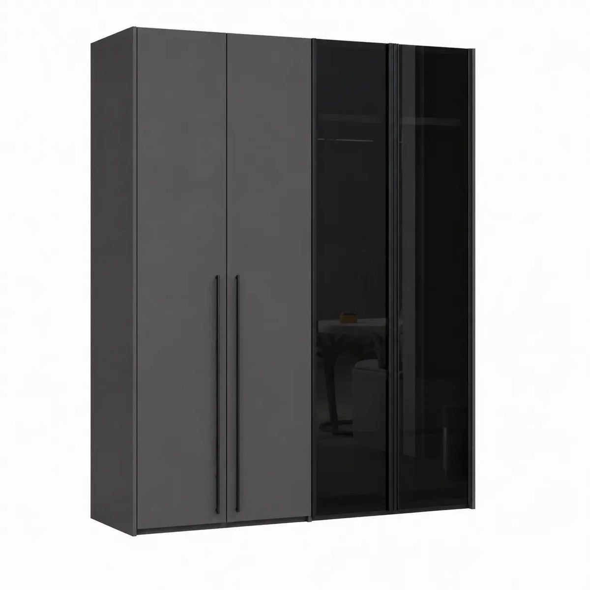 Kaya Wardrobe Dark Grey - TD Furniture