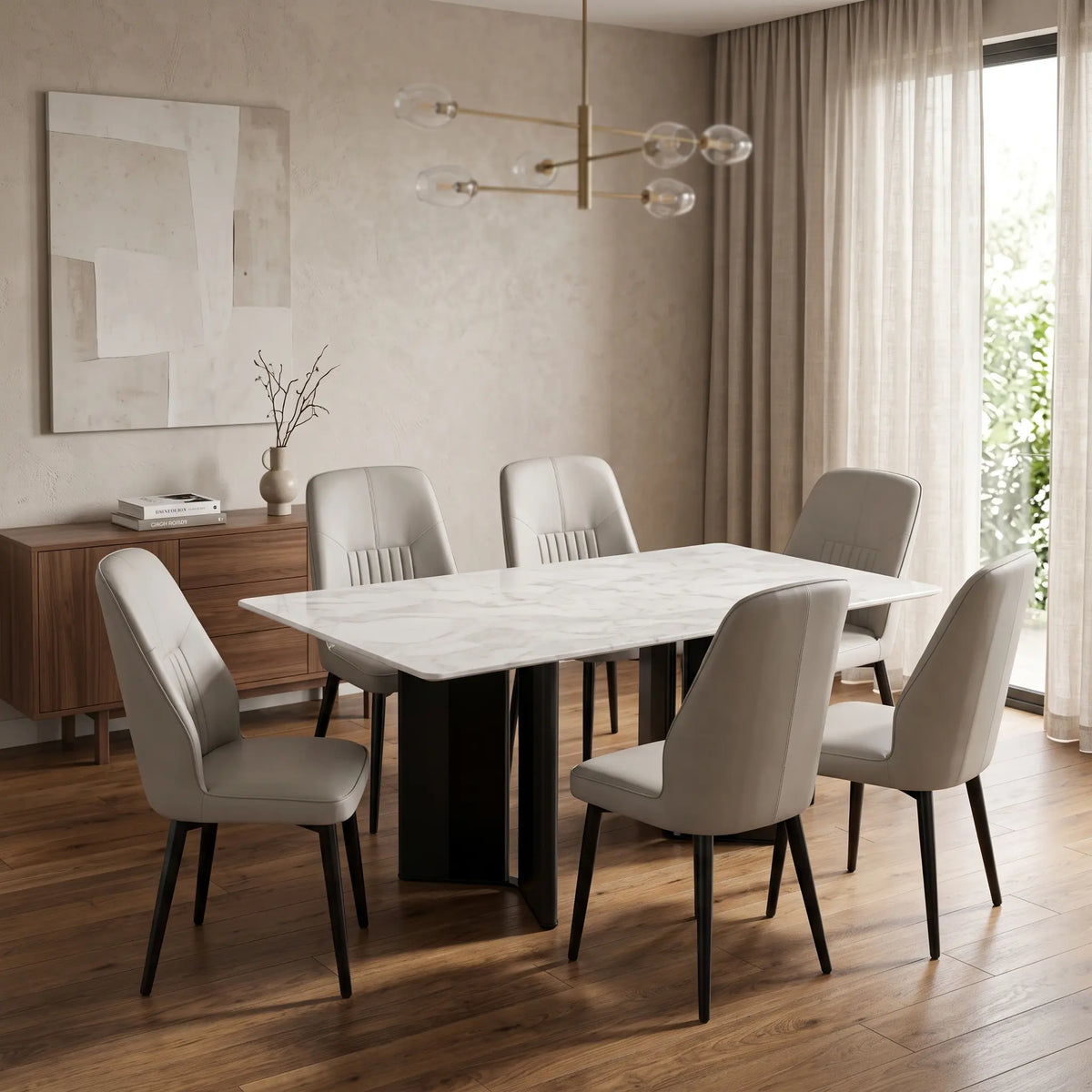 Kioh 5'FT Mable Dining Set