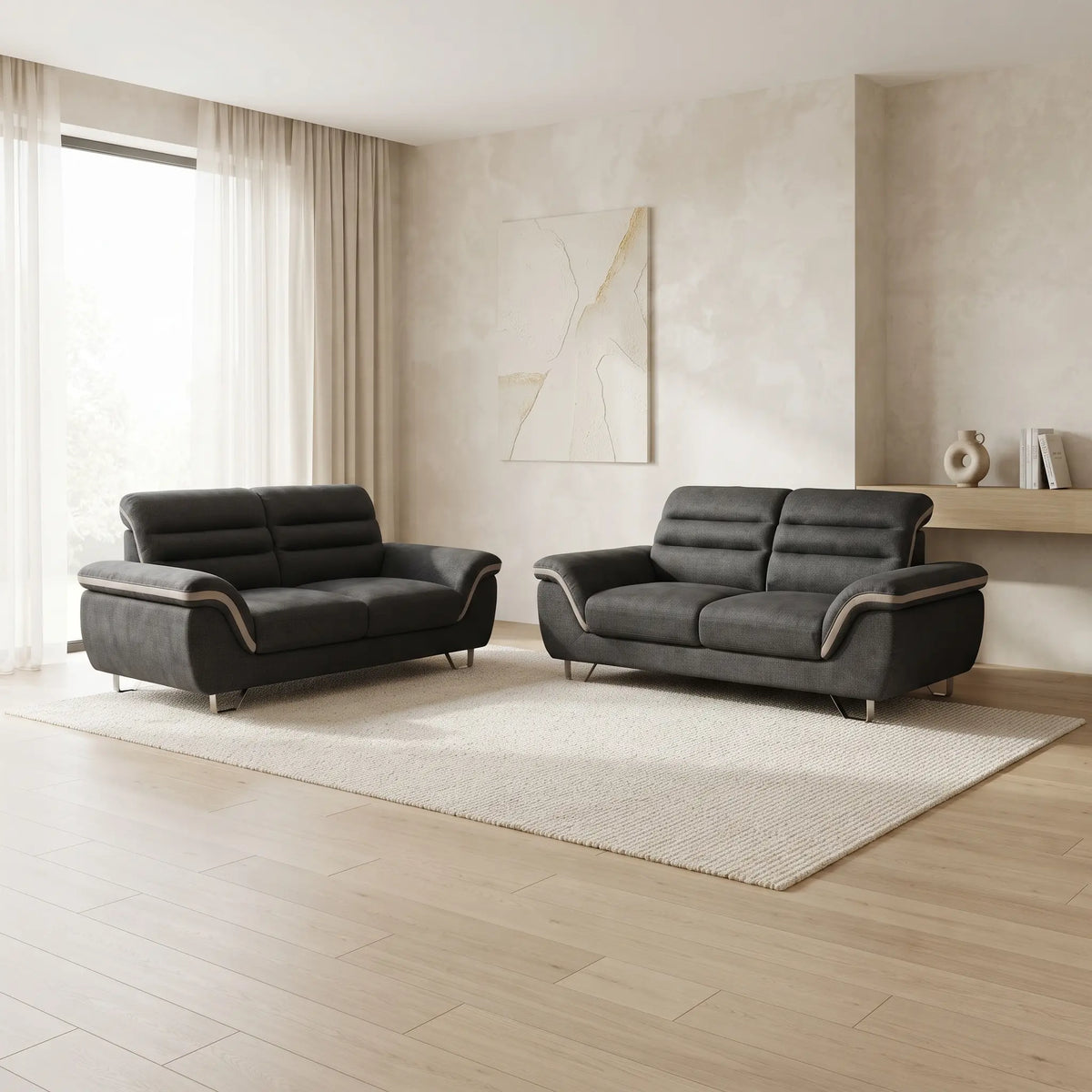 Larry 1+2+3 Seater Premium Adjustable Sofa Set