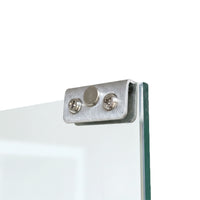 Glass corner bracket on a white background
