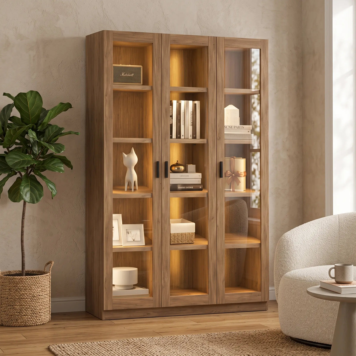 Ludo 3 Door Display Cabinet