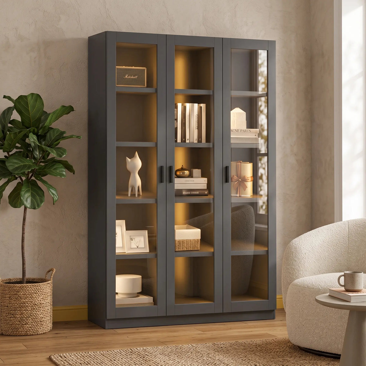 Ludo 3 Door Display Cabinet