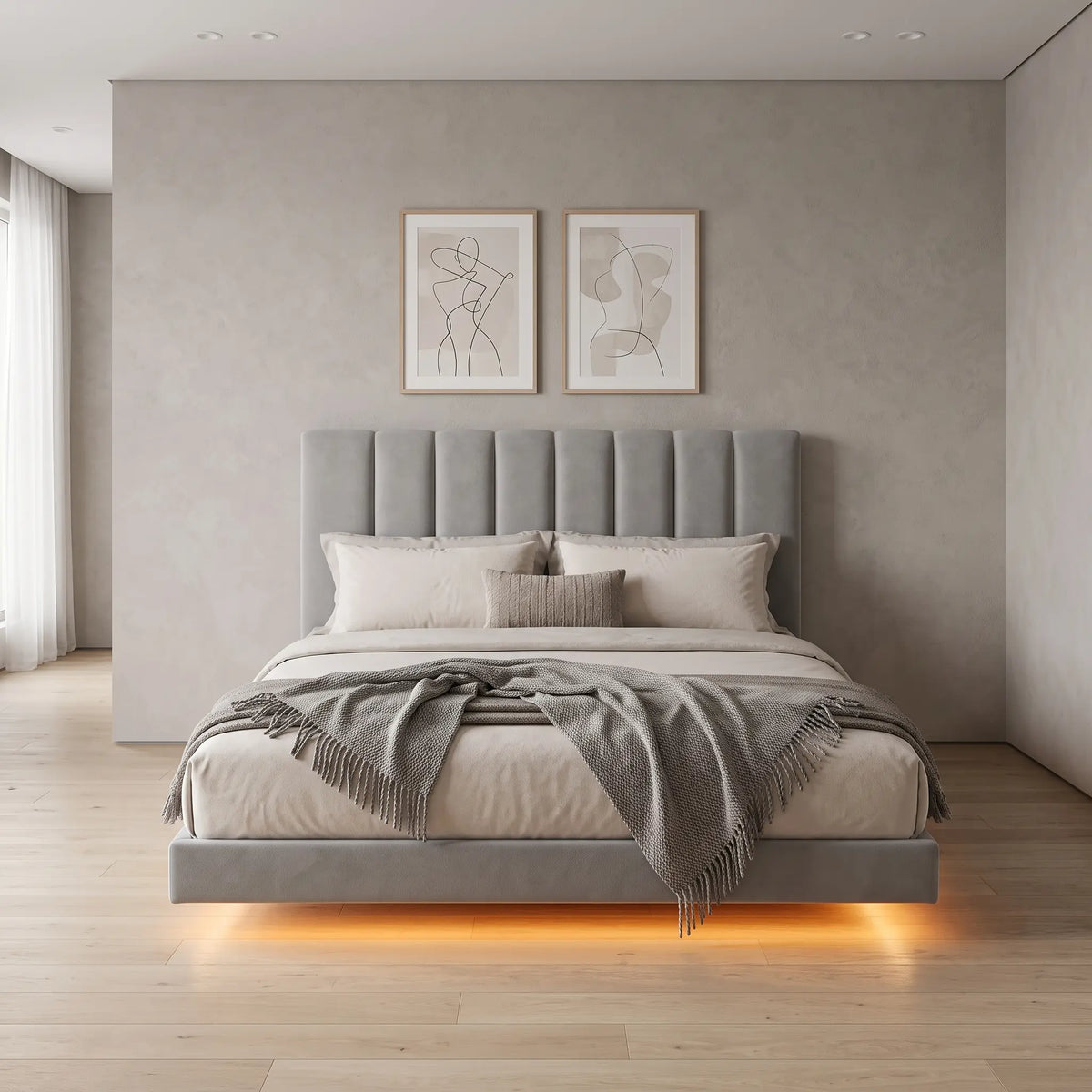 Melia Floating Led Bed Frame Divan