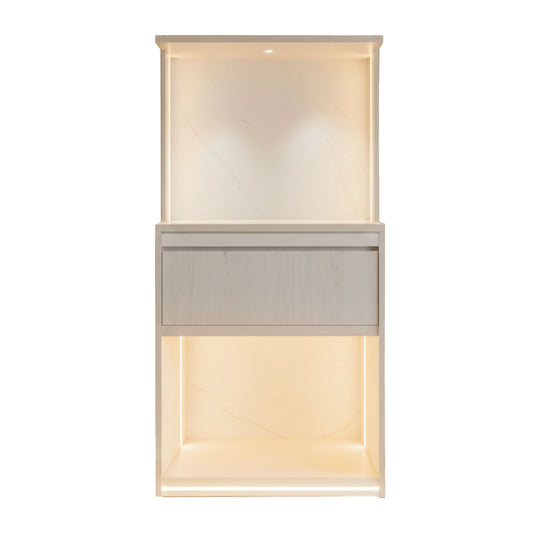 Wall-mounted light fixture with two rectangular panels on a white background