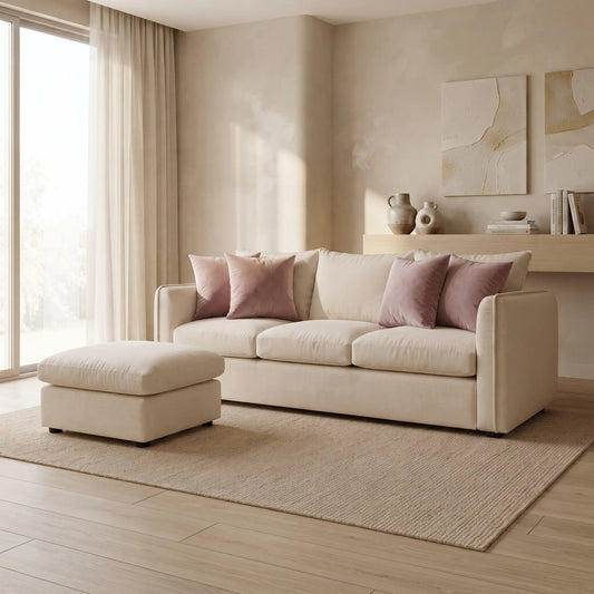 Montague Plush Comfort Washable L-Shape Sofa