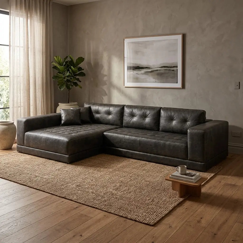 Olivia Grand Comfort Tufted L Shape Sofa
