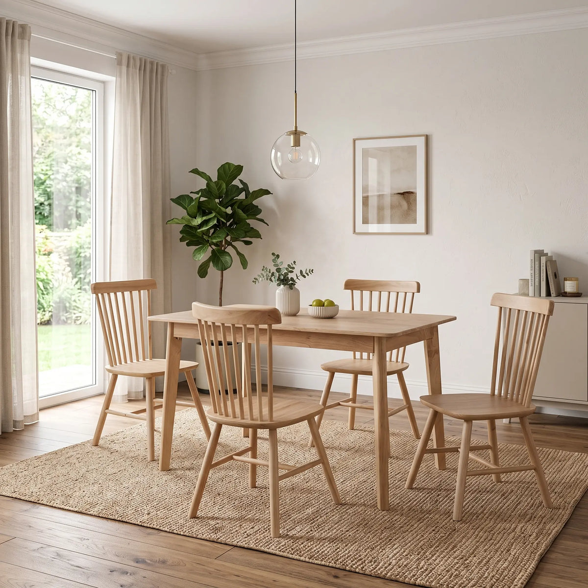 Oona Solid Wooden Dining Set