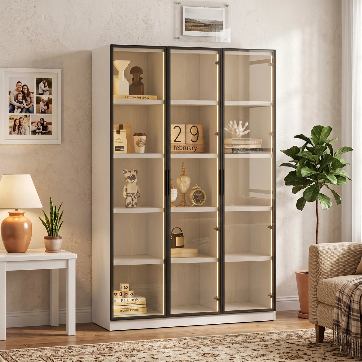 Oslin 3 Door Display Cabinet