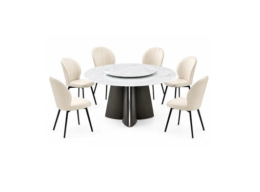 Rina Natural Marble Dining Set