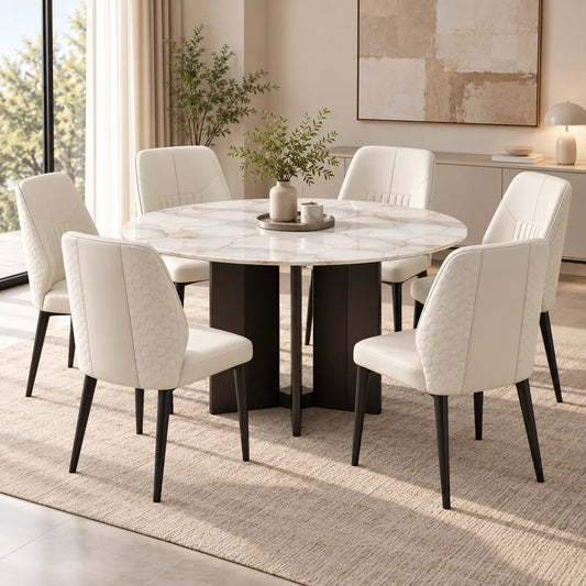 Roman 4'FT Marble Dining Set