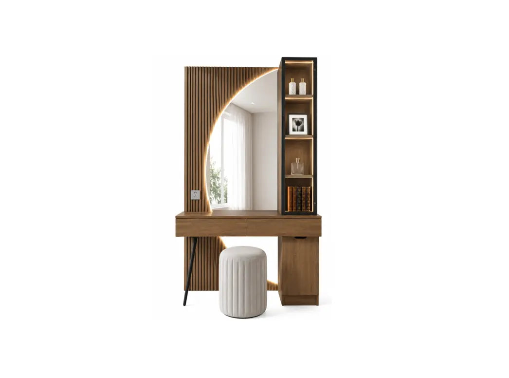 Rora Dressing Table Cinnamon Oak - TD Furniture