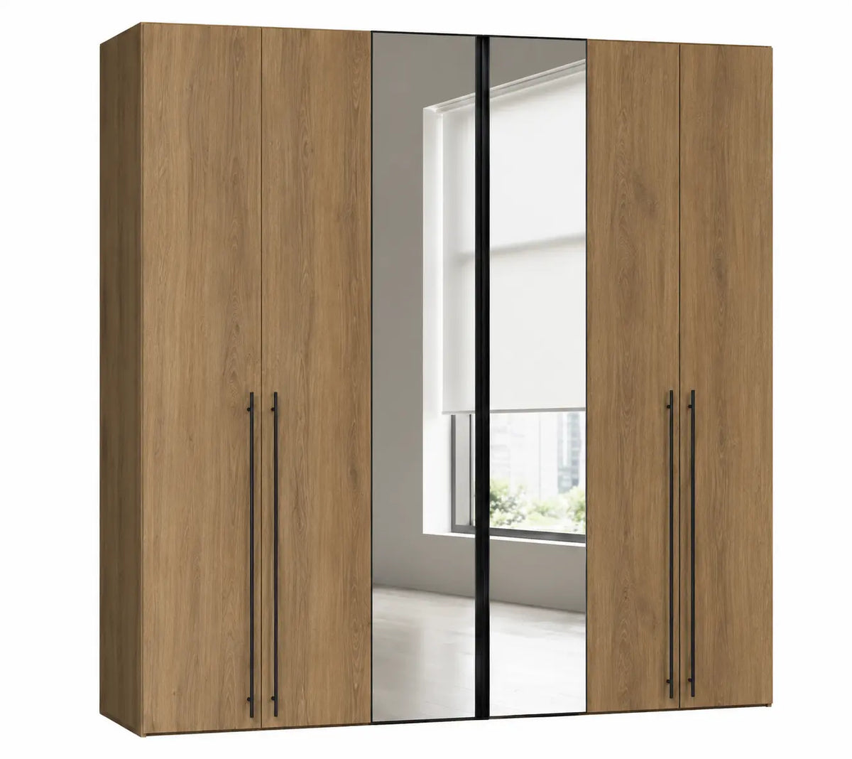 Rowan Centric Wardrobe Cinnamon Oak - TD Furniture