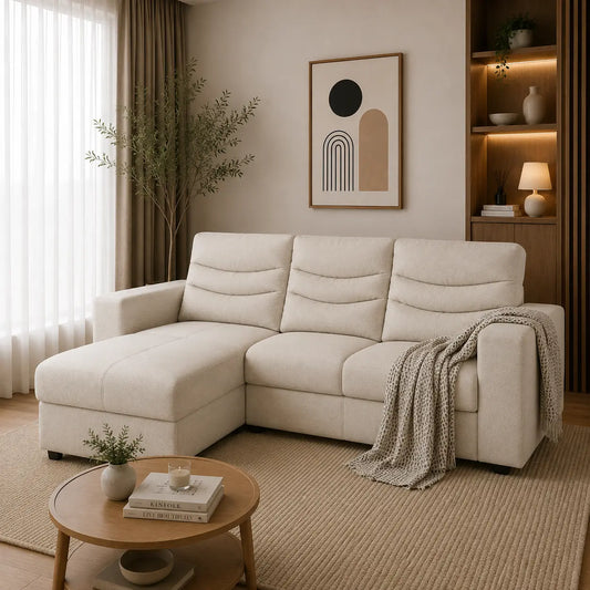 Solonna L Shape Premium Fabric Sofa