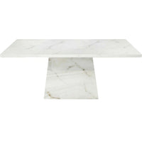 Marble-patterned table on a white background