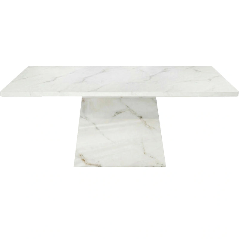 Marble-patterned table on a white background