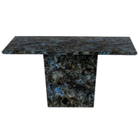 Blue granite table on a white background