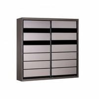 Sliding door wardrobe with mirror panels on a white background