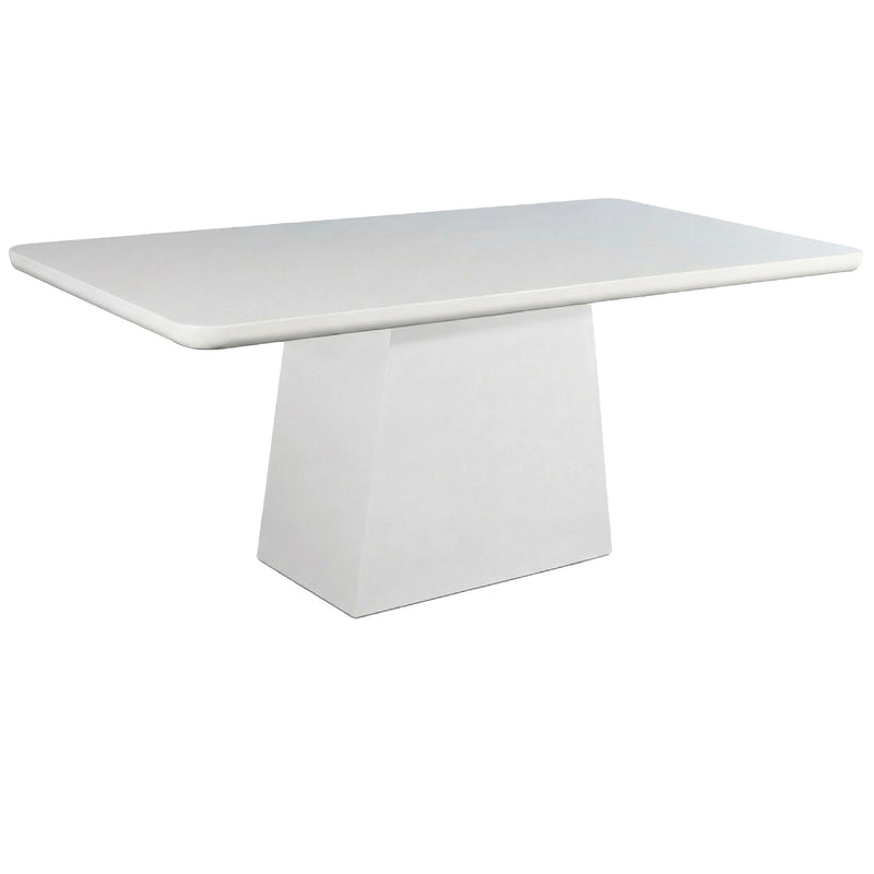 White rectangular table on a white background