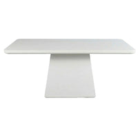 White rectangular table on a white background