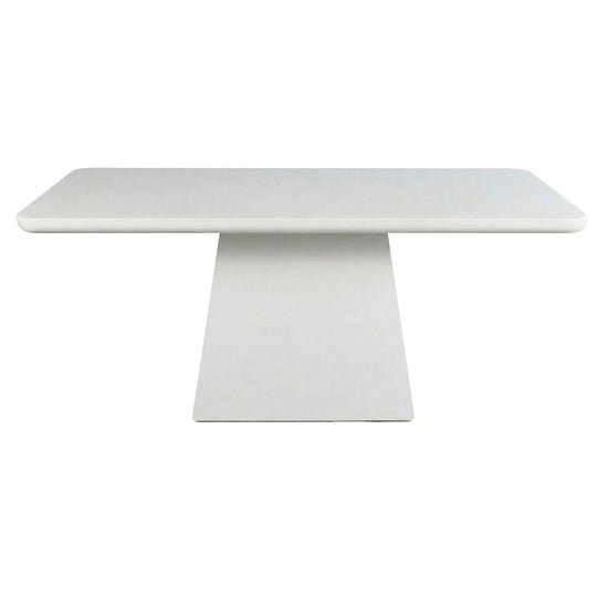 White rectangular table on a white background