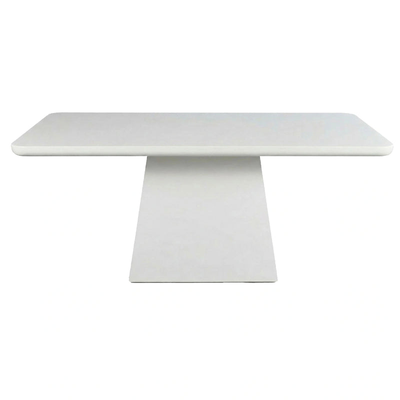 White rectangular table on a white background