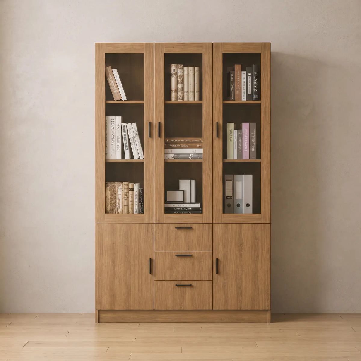 Vida 3 Door Book Cabinet