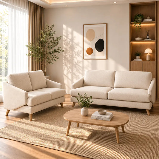 Walcott Scandi-Chic 1+2+3 Seater Sofa Set