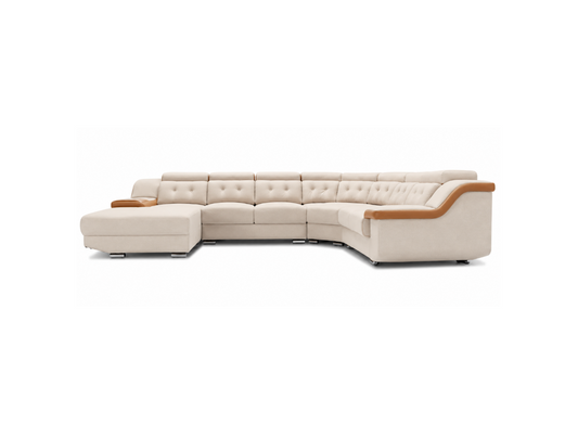 Winchester U-shape sectional sofa with pull-out seats and adjustable headrests