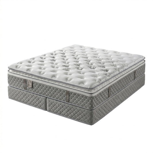Gray mattress on a white background