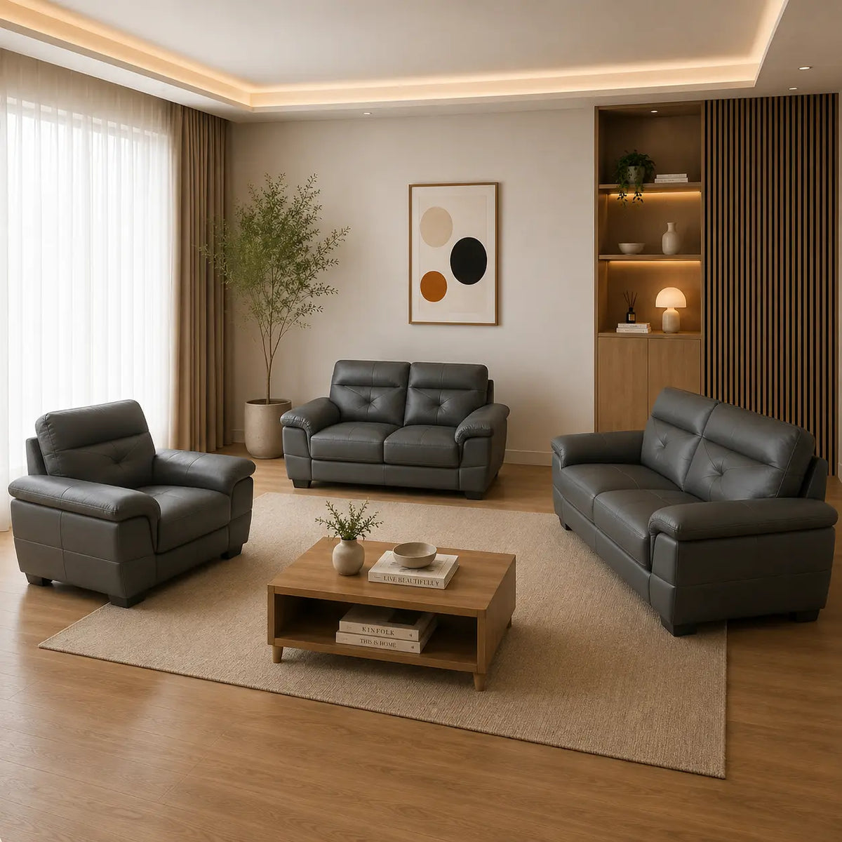 Zeus 1+2+3 Seater Premium Firm-Support Sofa Set
