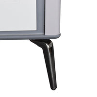 Close-up of a furniture leg on a white background
