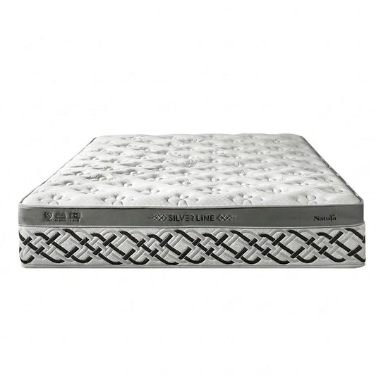 Mattress with 'Silverline' branding on a white background