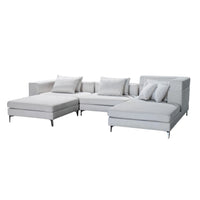 Liberty Modular L-Shape Sofa in Grey Fabric for Living Room
