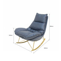 Blue rocking chair with dimensions